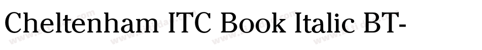 Cheltenham ITC Book Italic BT字体转换